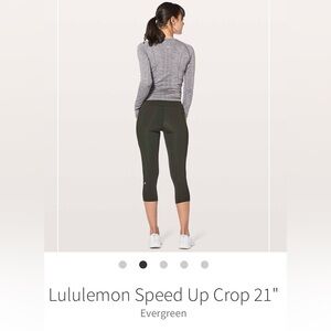 lululemon athletica Women's Green Speed Up Crop Pants